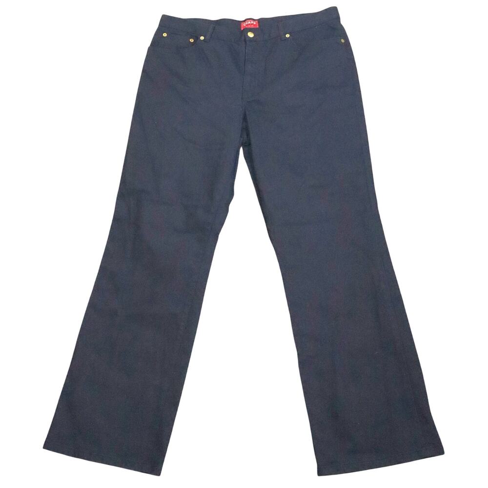 Chaps Ralph Lauren Womens Plus 16 Navy Blue Straight Leg Denim Bootcut Pants